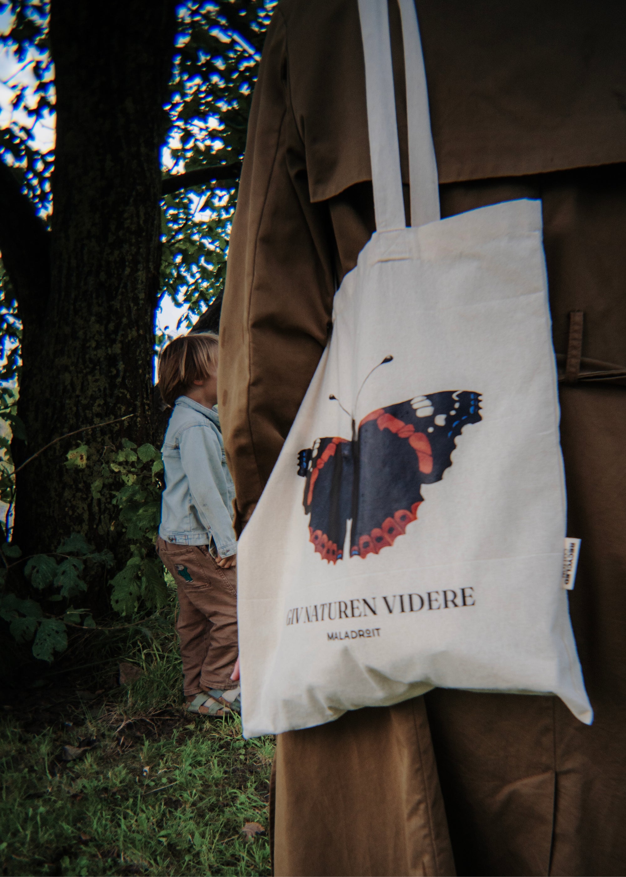 Mulepose og notesbog