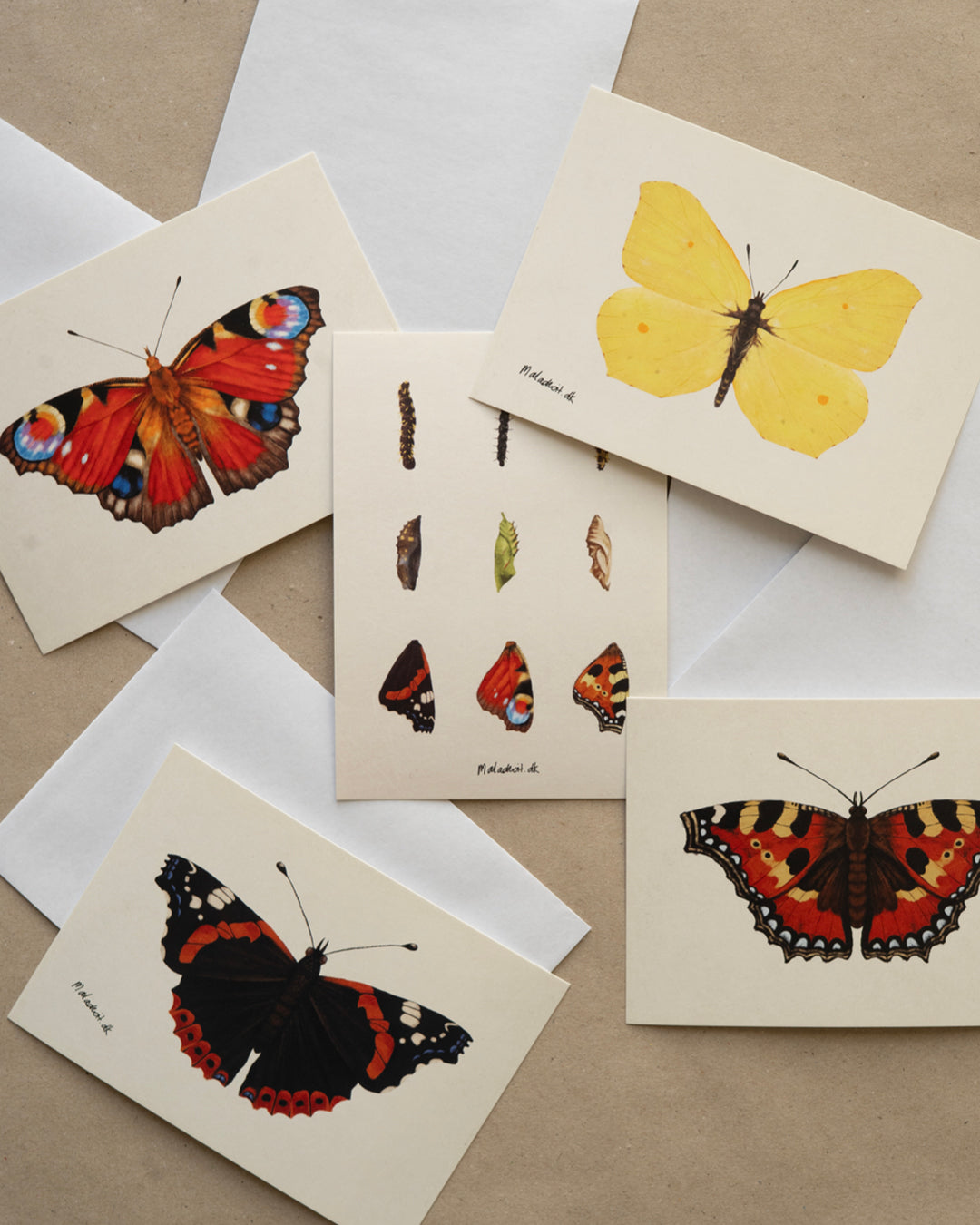 Postkortpakke — Sommerfugle